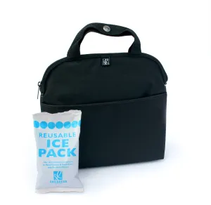 J.L. Childress MaxiCOOL 4 Bottle Breastmilk Cooler, Baby Bottle and Baby Food Bag, Insulated and Leak Proof, Ice Pack Included U1