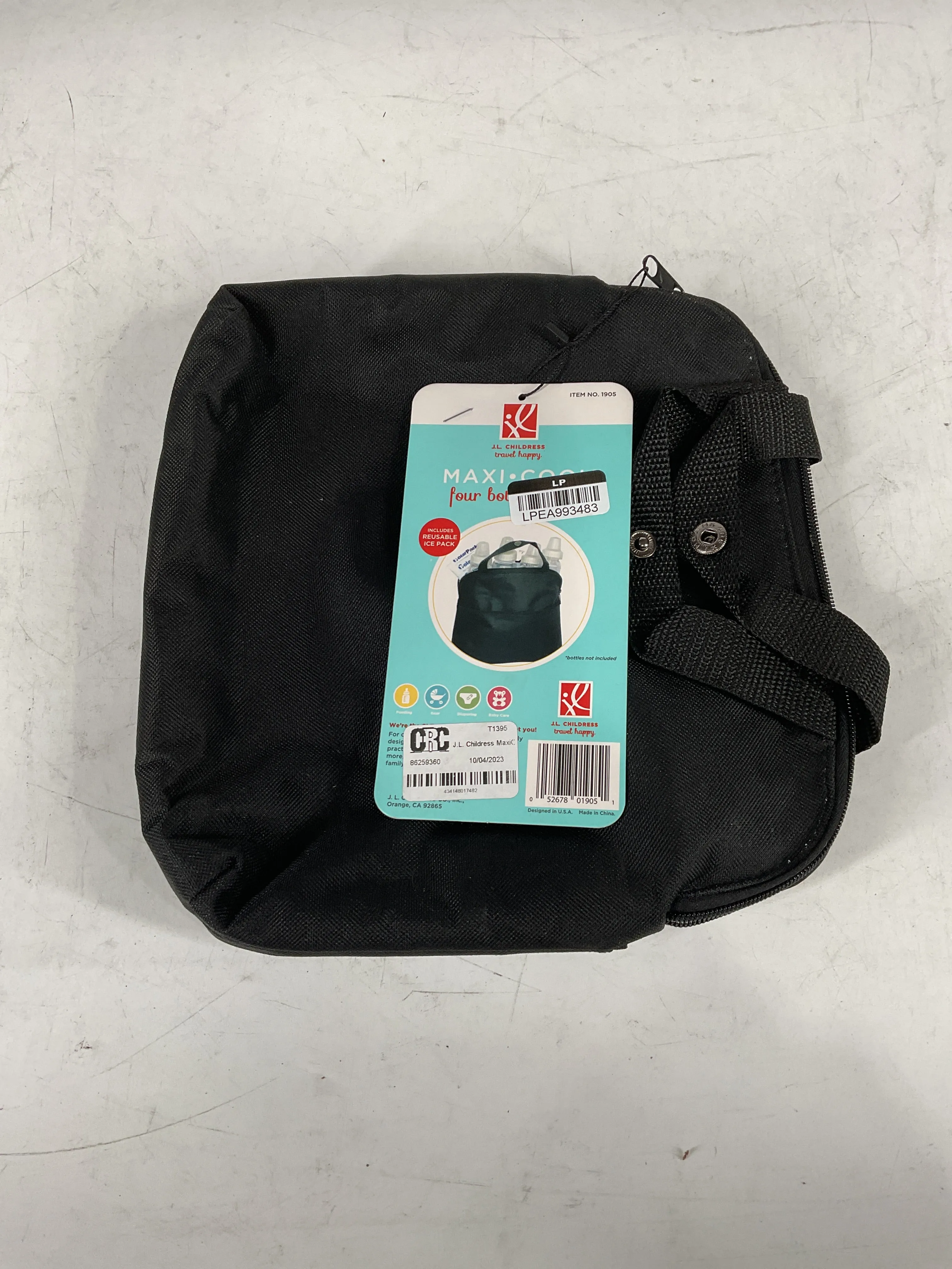 J.L. Childress MaxiCOOL 4 Bottle Breastmilk Cooler, Baby Bottle and Baby Food Bag, Insulated and Leak Proof, Ice Pack Included U1