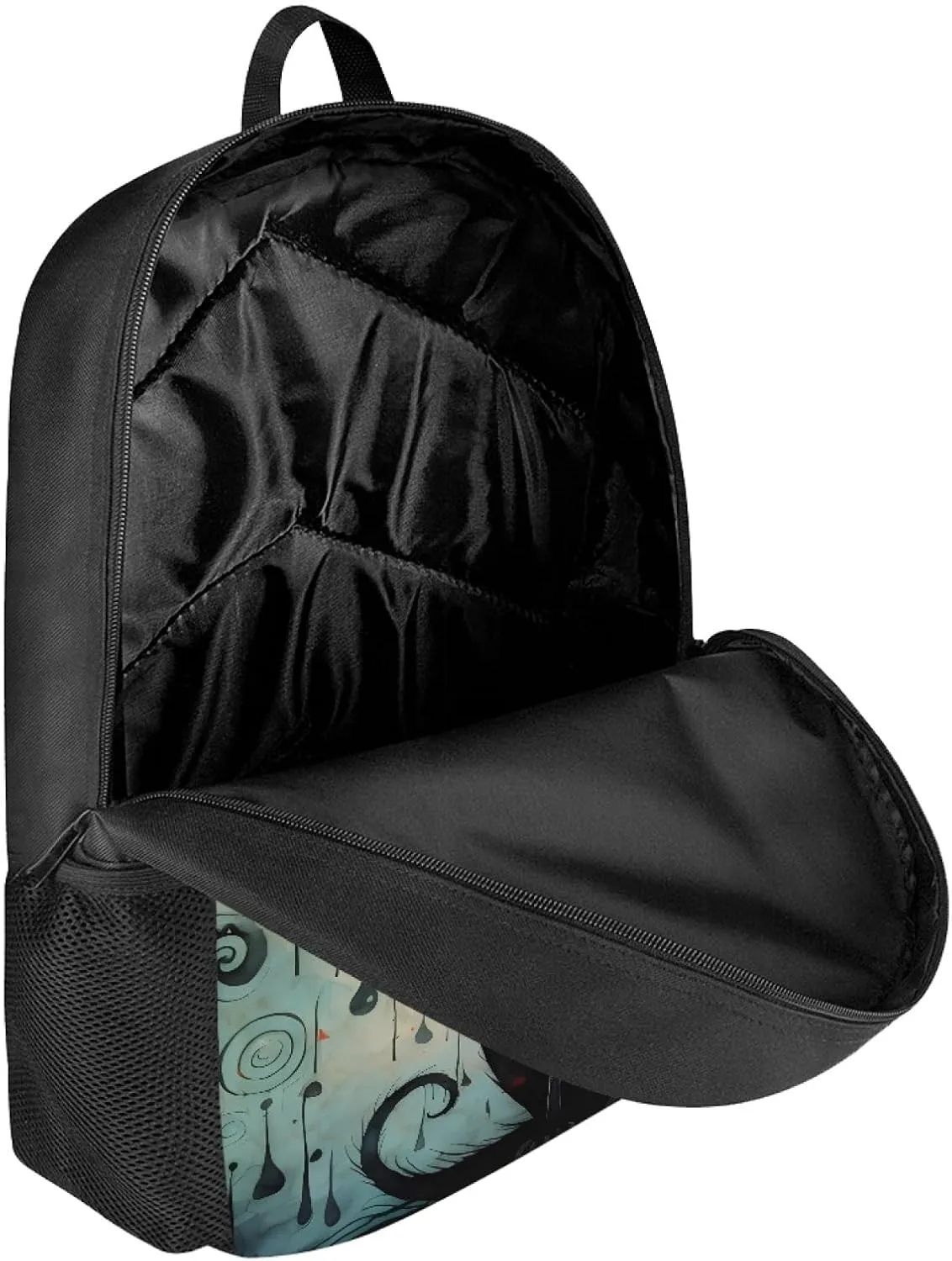 JooMeryer School Bags Backpack for Teens Childs Boys Girls 3D Animal Printed Casual Travel Knapsack Laptop Rucksack,Black Cat