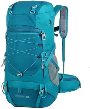 JSEIAJB 50L Hiking Backpack with Rain Cover Multifunctional Mountaineering Bag Outdoor Rucksack For Travel Trekking Camping