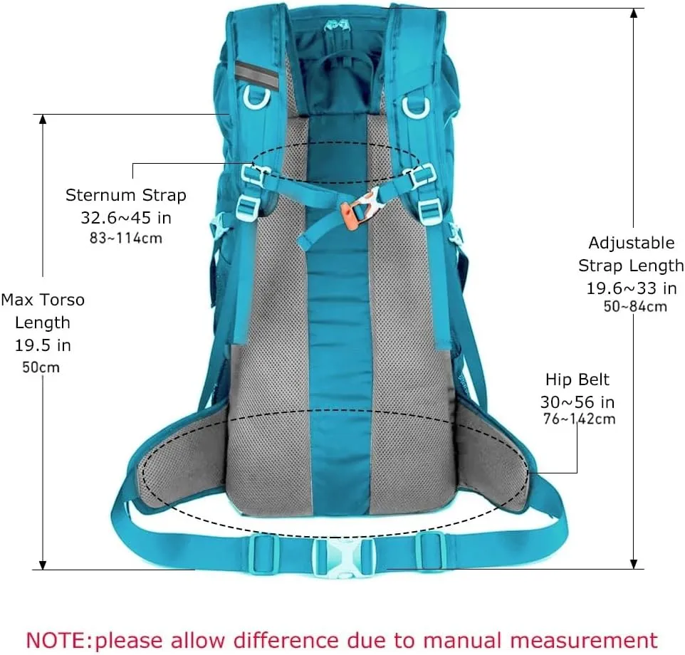 JSEIAJB 50L Hiking Backpack with Rain Cover Multifunctional Mountaineering Bag Outdoor Rucksack For Travel Trekking Camping