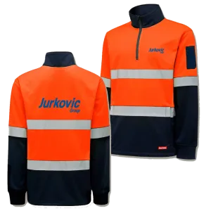 JURKOVIC HI-VIS 1/4 ZIP BRUSHED FLEECE JUMPER