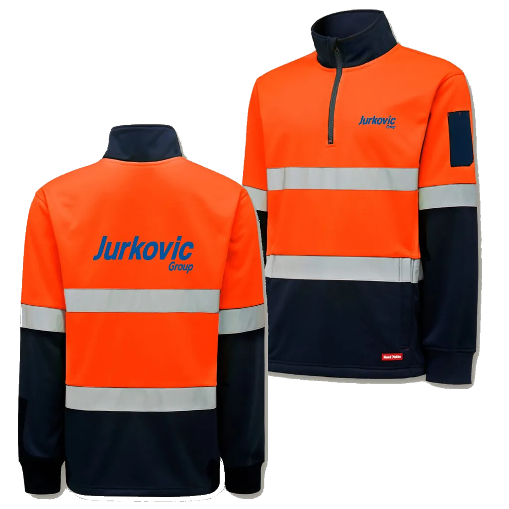 JURKOVIC HI-VIS 1/4 ZIP BRUSHED FLEECE JUMPER