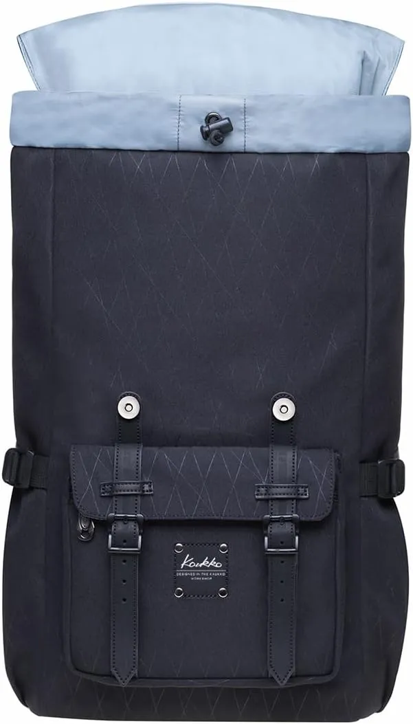 KAUKKO Laptop Travel Backpack Outdoor Casual Rucksack Fits 15.6 Inch Laptop(18-Black)