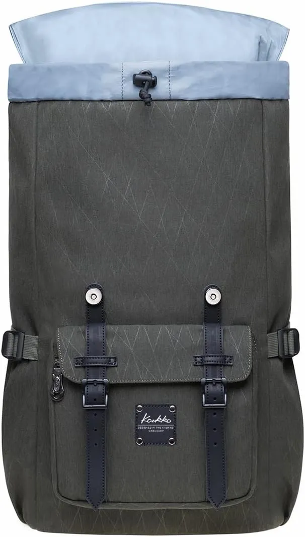 KAUKKO Laptop Travel Backpack Outdoor Rucksack Fits 15.6 Inch Laptop (18-army green)
