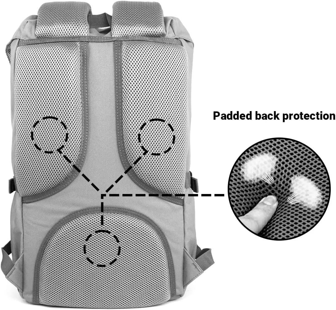 KAUKKO Travel Laptop Backpack Outdoor Rucksack Causal backpack Fits 15.6"(Nylon Black)