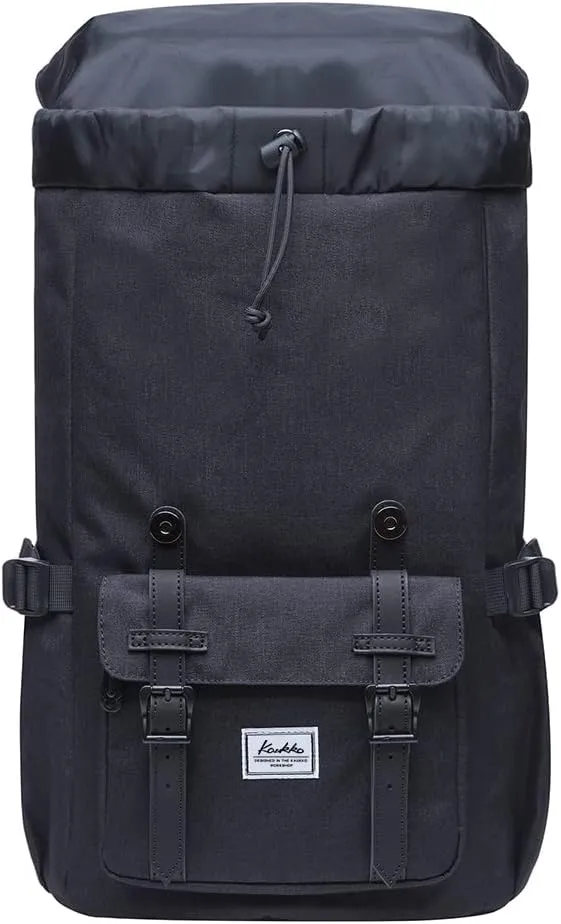 KAUKKO Travel Laptop Backpack, Outdoor Rucksack, Causal backpack Fits 15.6"(Nylon Black)