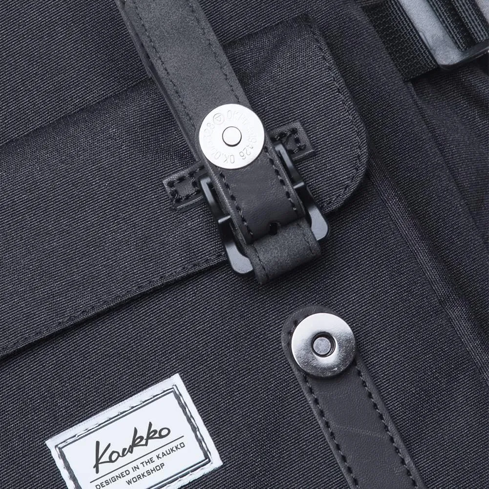 KAUKKO Travel Laptop Backpack, Outdoor Rucksack, Causal backpack Fits 15.6"(Nylon Black)