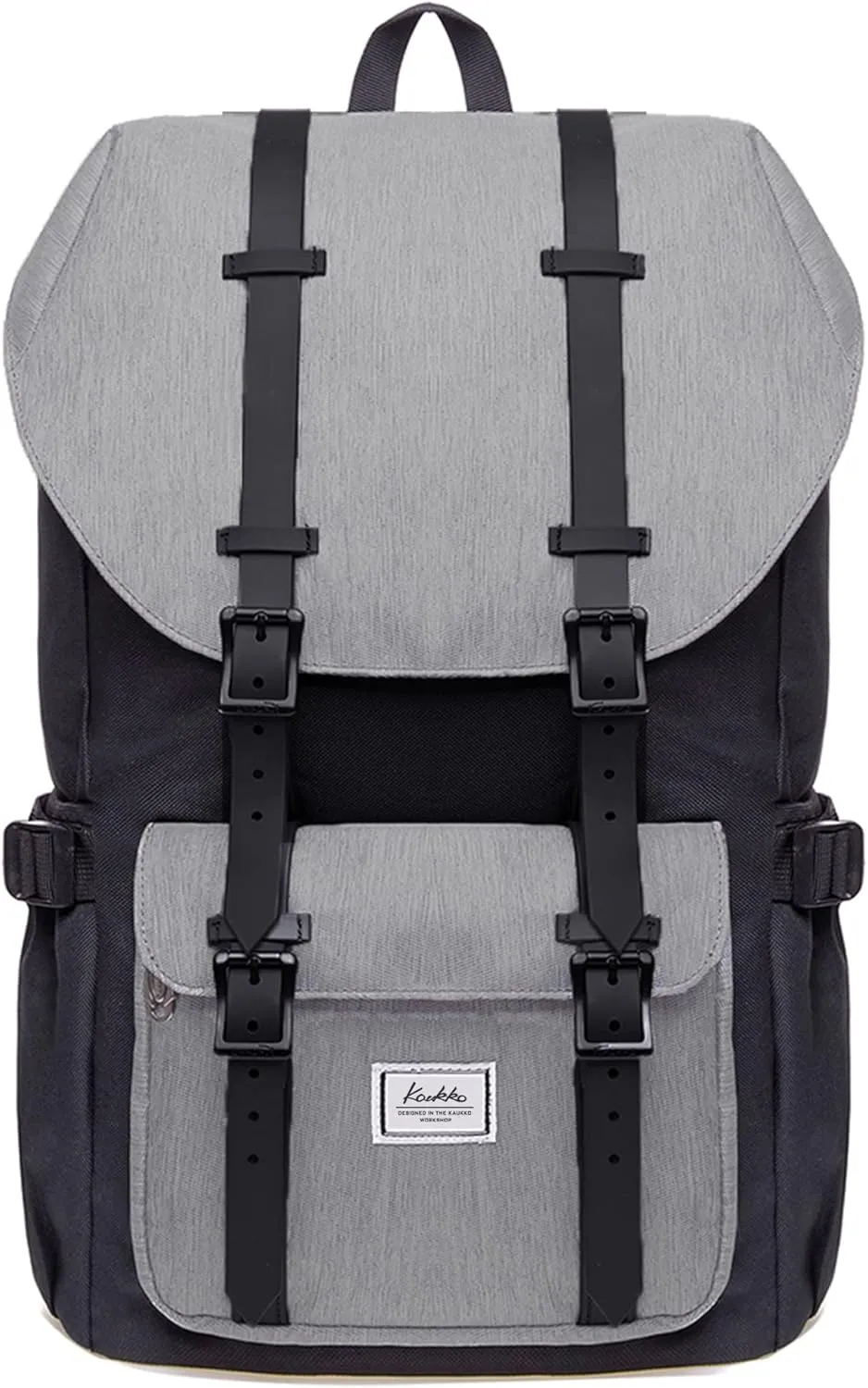 KAUKKO Travel Laptop Backpack Outdoor Rucksack Causal backpack Fits 15.6"(Nylon Blackgrey)