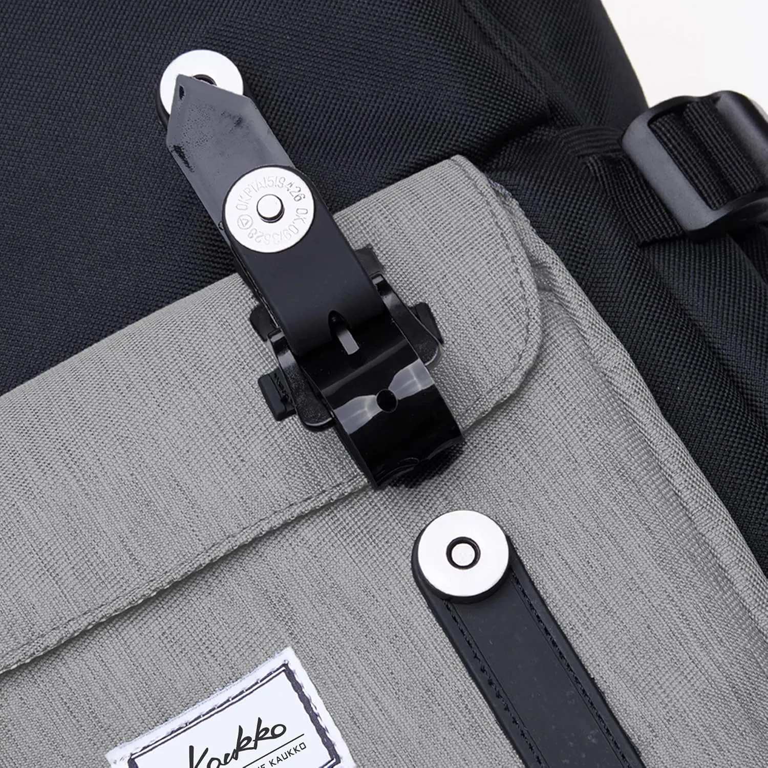 KAUKKO Travel Laptop Backpack Outdoor Rucksack Causal backpack Fits 15.6"(Nylon Blackgrey)