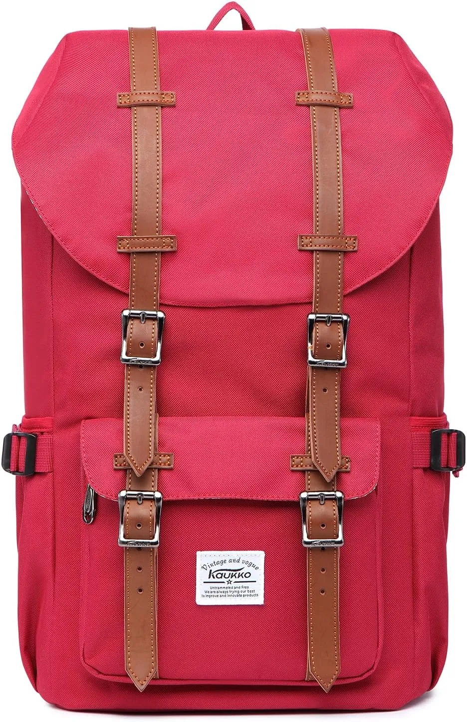 KAUKKO Travel Laptop Backpack Outdoor Rucksack Causal backpack Fits 15.6"(Nylon Red)