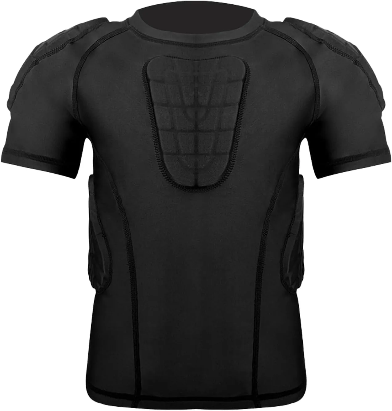 Kids Boys Compression Shirt Padded Football Shirt Rib Protectors Chest Protector Protective Gear for Baseball Football Softball
