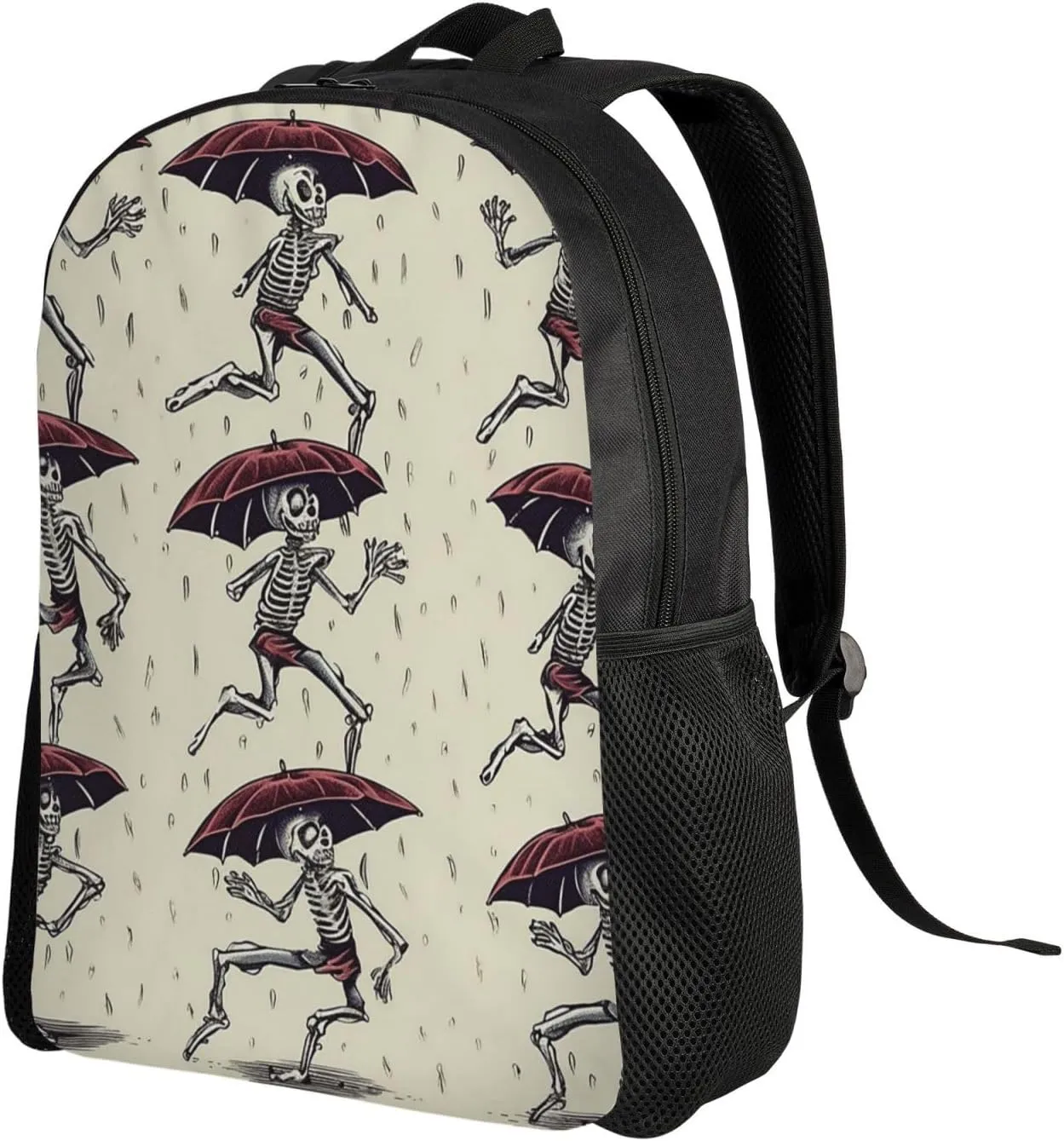 Laptop Backpack for Men Women Lightweight Backpack Skeleton Dancing with Umbrella Rucksack Laptop Bag Daypack for Travel