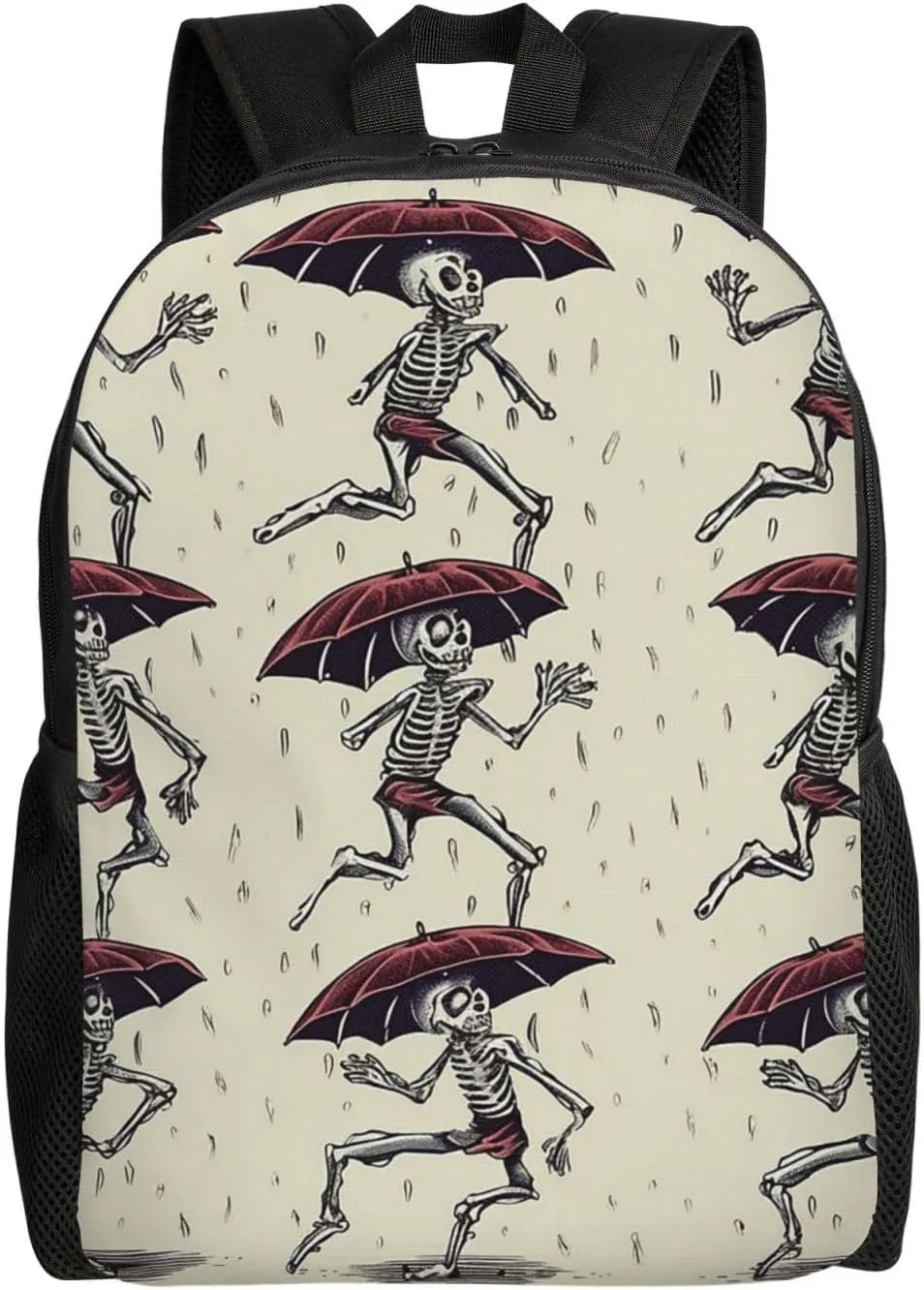 Laptop Backpack for Men Women Lightweight Backpack Skeleton Dancing with Umbrella Rucksack Laptop Bag Daypack for Travel