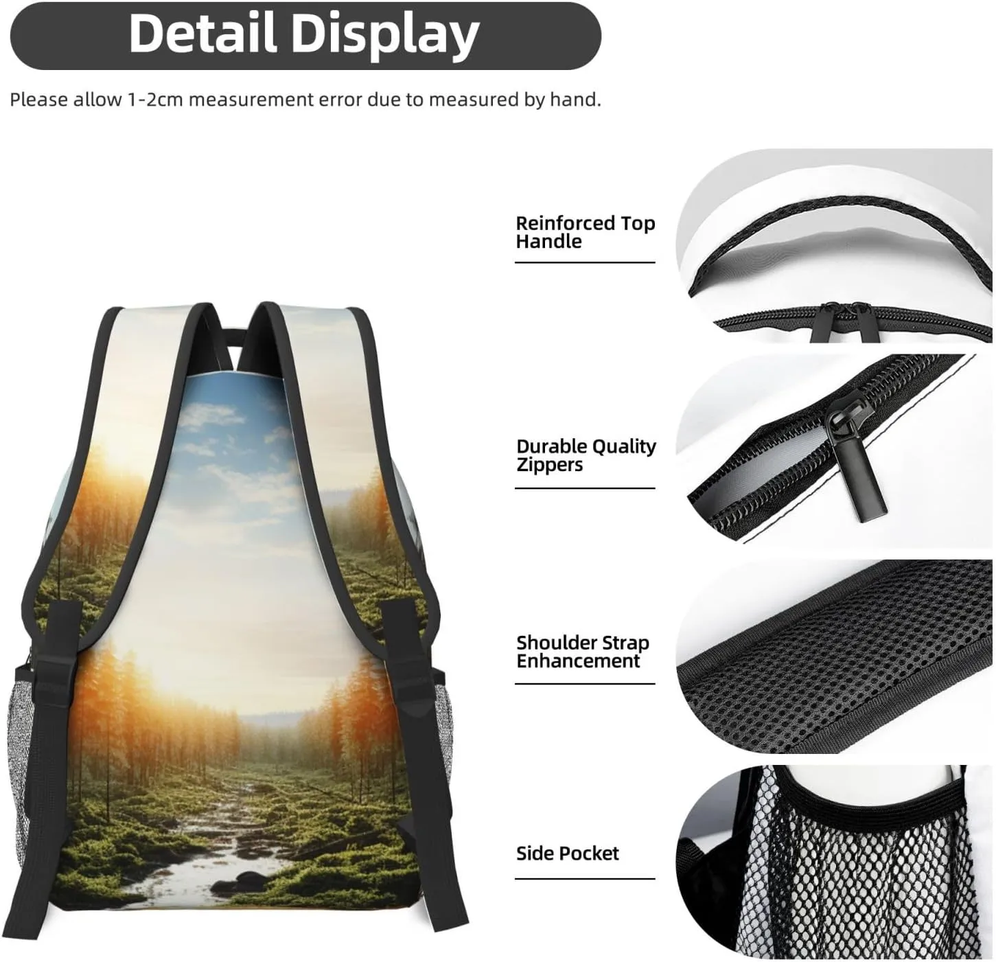 Laptop Backpack for Men Women Lightweight Travel Backpack Forest in Sunset time Daypack Laptop Bag for Travel