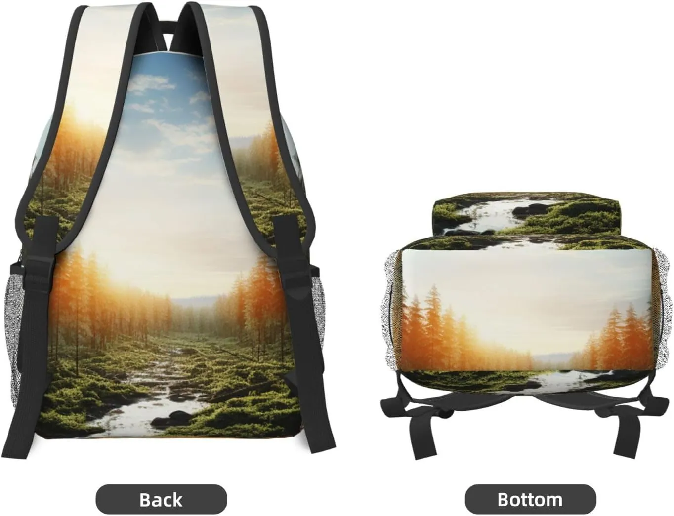 Laptop Backpack for Men Women Lightweight Travel Backpack Forest in Sunset time Daypack Laptop Bag for Travel