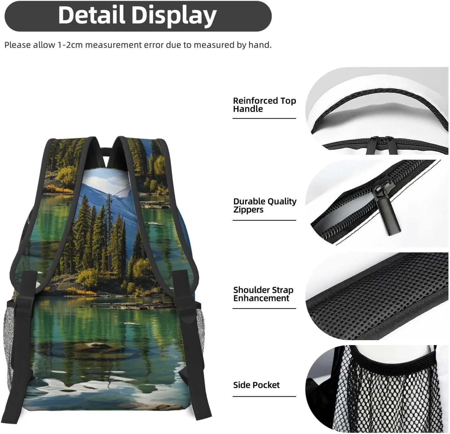 Laptop Backpack for Men Women Lightweight Travel Backpack Spirit Island in Maligne Lake Daypack Laptop Bag for Travel