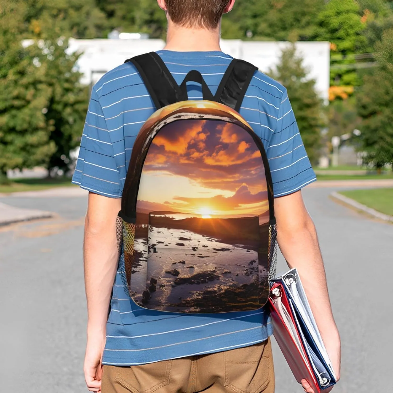 Laptop Backpack Lightweight Backpack for Men Women Daypack Beautiful Sunrise Laptop Bag Casual Backpack for Travel
