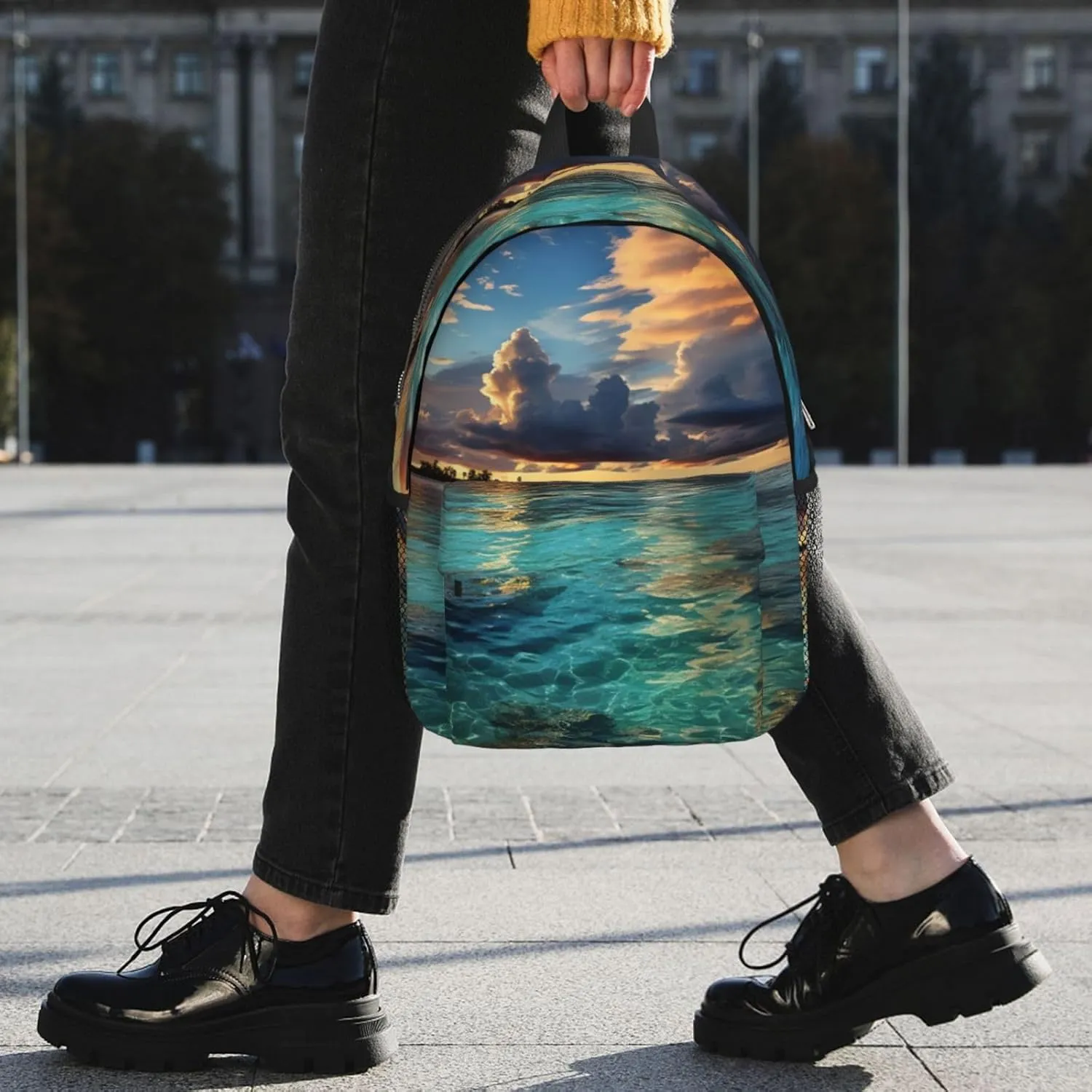 Laptop Backpack Lightweight Backpack for Men Women Daypack Beautiful view of the sea Laptop Bag Casual Backpack for Travel