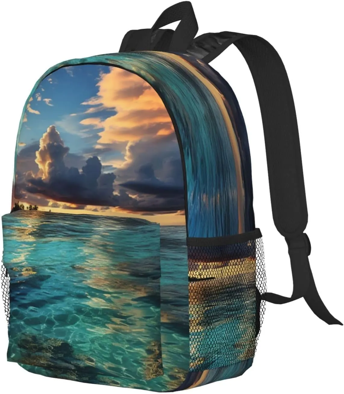 Laptop Backpack Lightweight Backpack for Men Women Daypack Beautiful view of the sea Laptop Bag Casual Backpack for Travel