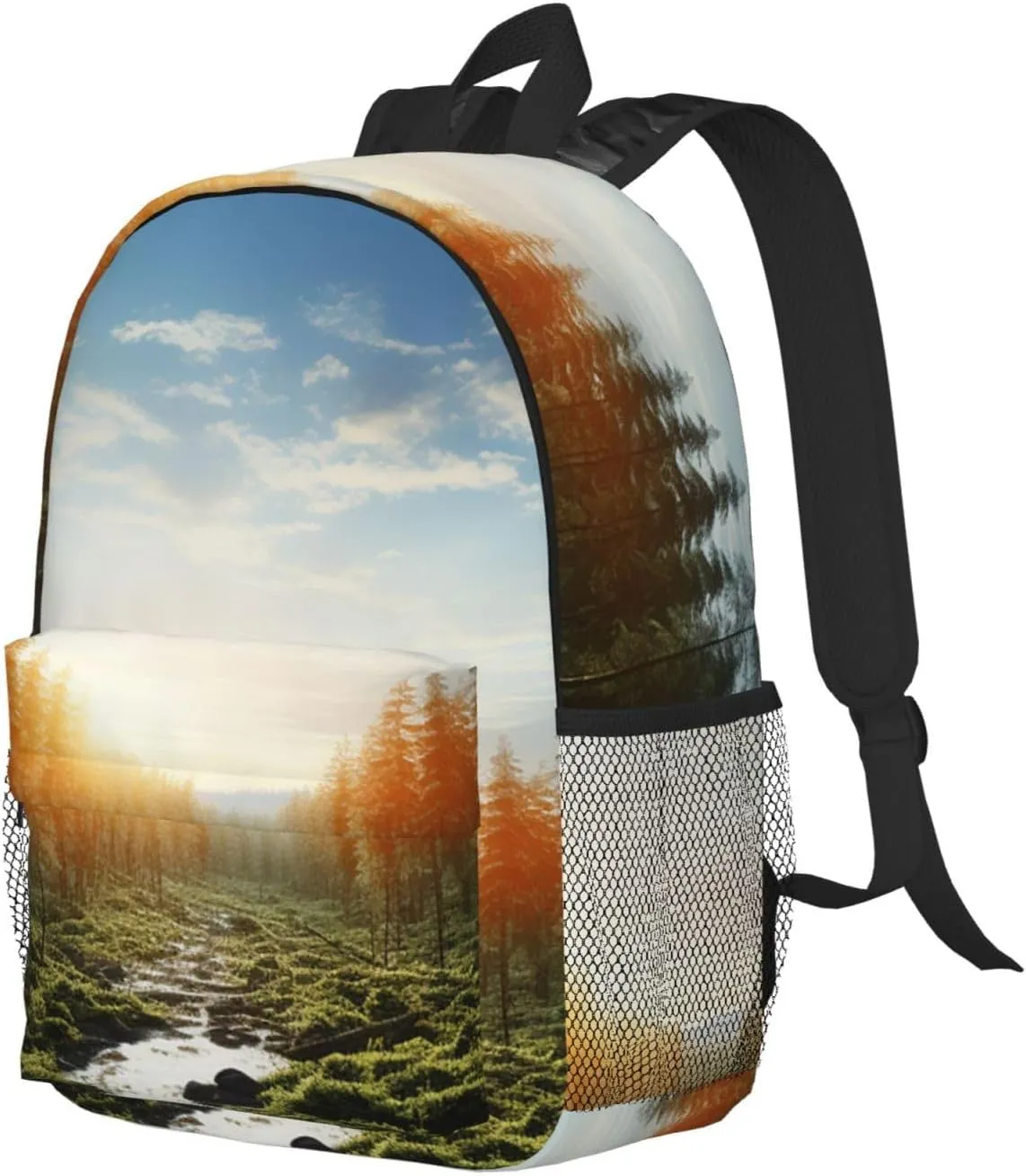 Laptop Backpack Lightweight Backpack for Men Women Daypack Forest in Sunset time Laptop Bag Casual Backpack for Travel