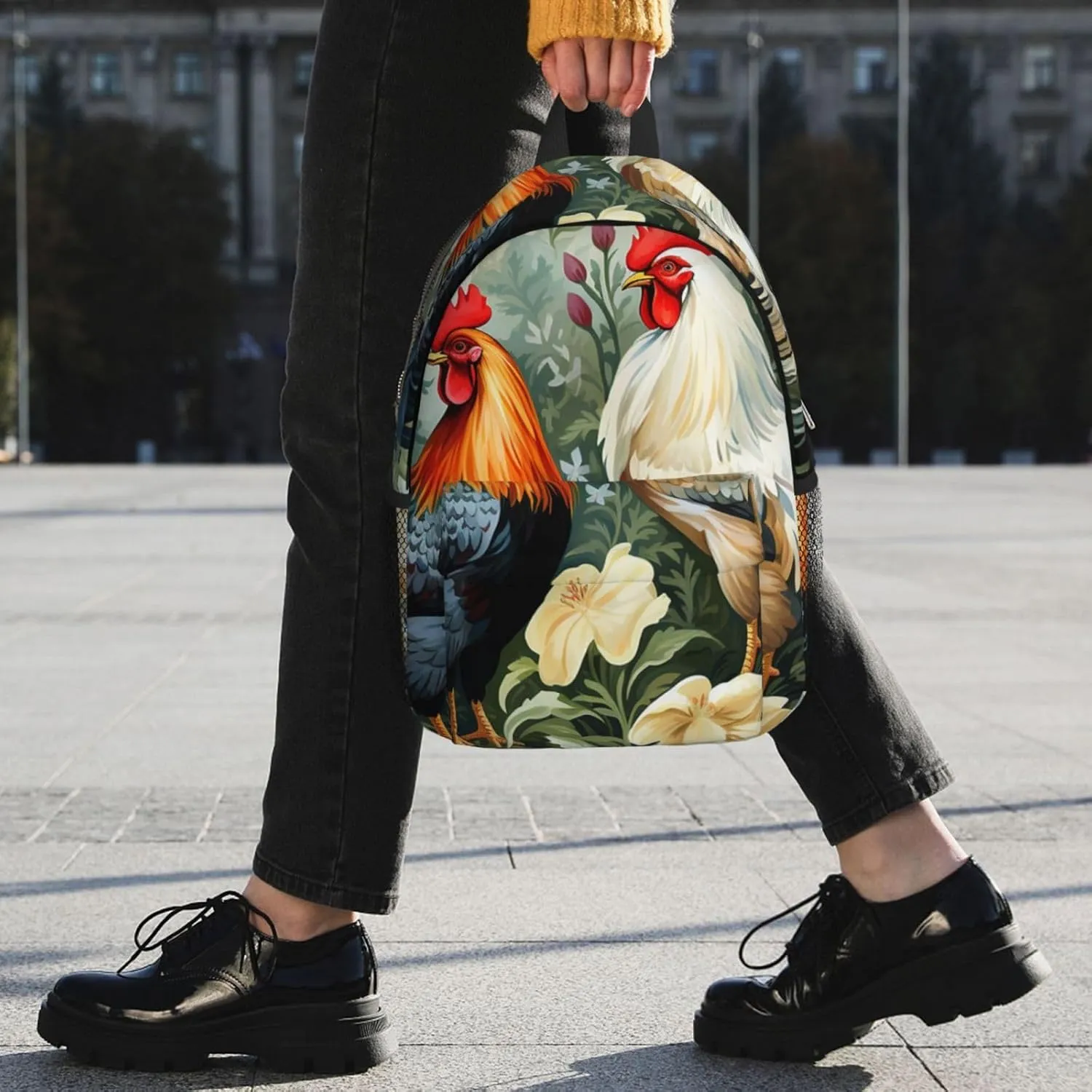 Laptop Backpack Lightweight Backpack for Men Women Daypack Rooster Laptop Bag Casual Backpack for Travel