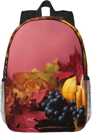 Laptop Backpack Lightweight Backpack for Men Women Daypack Thanksgiving Background Laptop Bag Casual Backpack for Travel