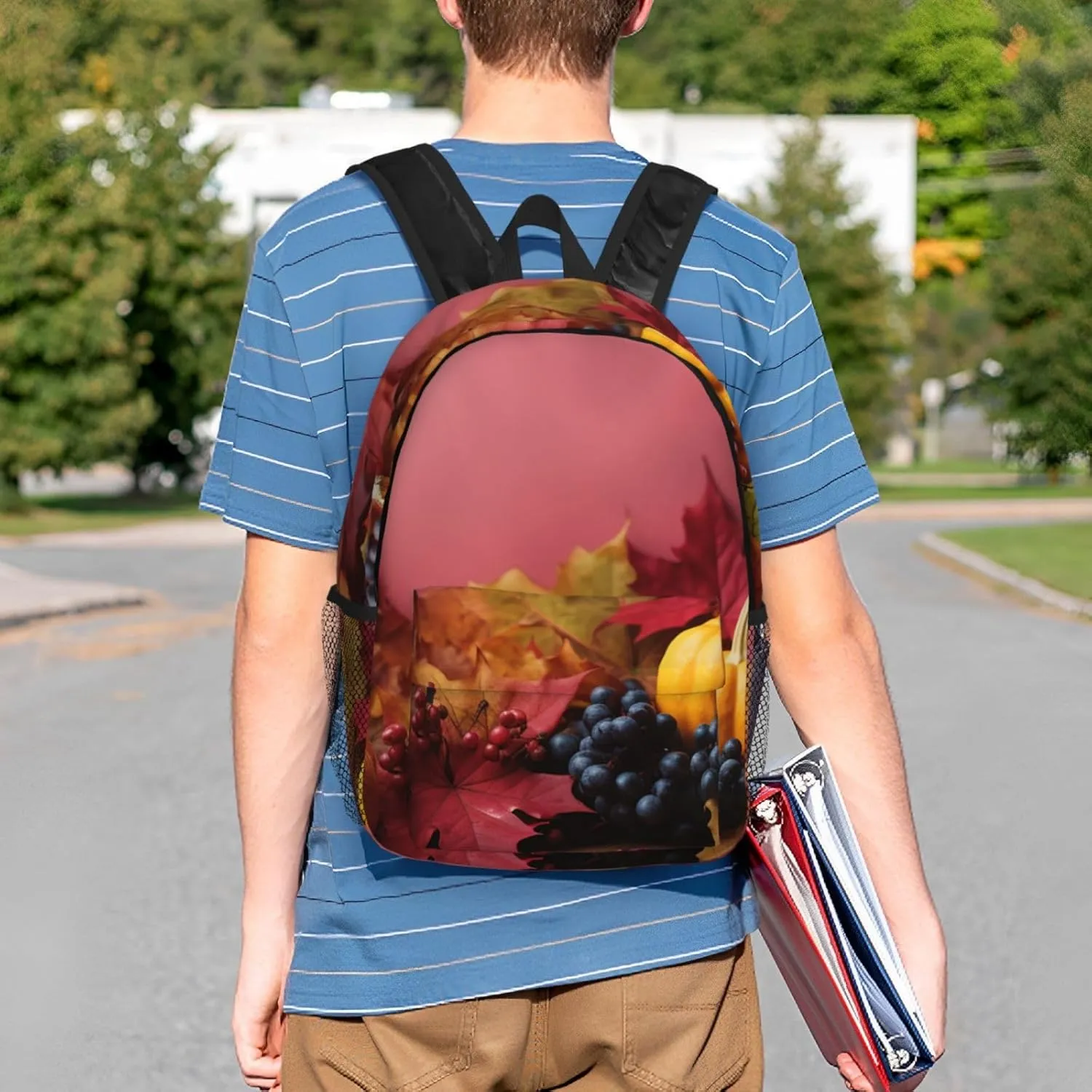 Laptop Backpack Lightweight Backpack for Men Women Daypack Thanksgiving Background Laptop Bag Casual Backpack for Travel