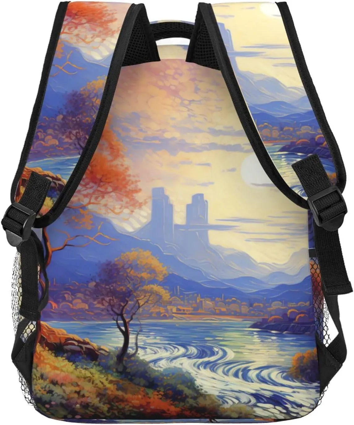 Laptop Backpack Lightweight Daypack for Men Women Abstract Nature Landscape Backpack Laptop Bag for Travel Hiking