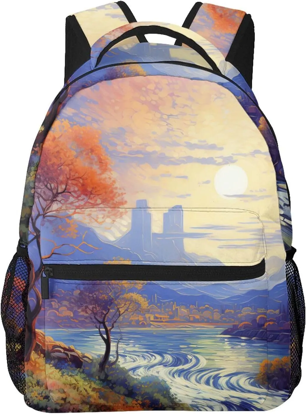 Laptop Backpack Lightweight Daypack for Men Women Abstract Nature Landscape Backpack Laptop Bag for Travel Hiking