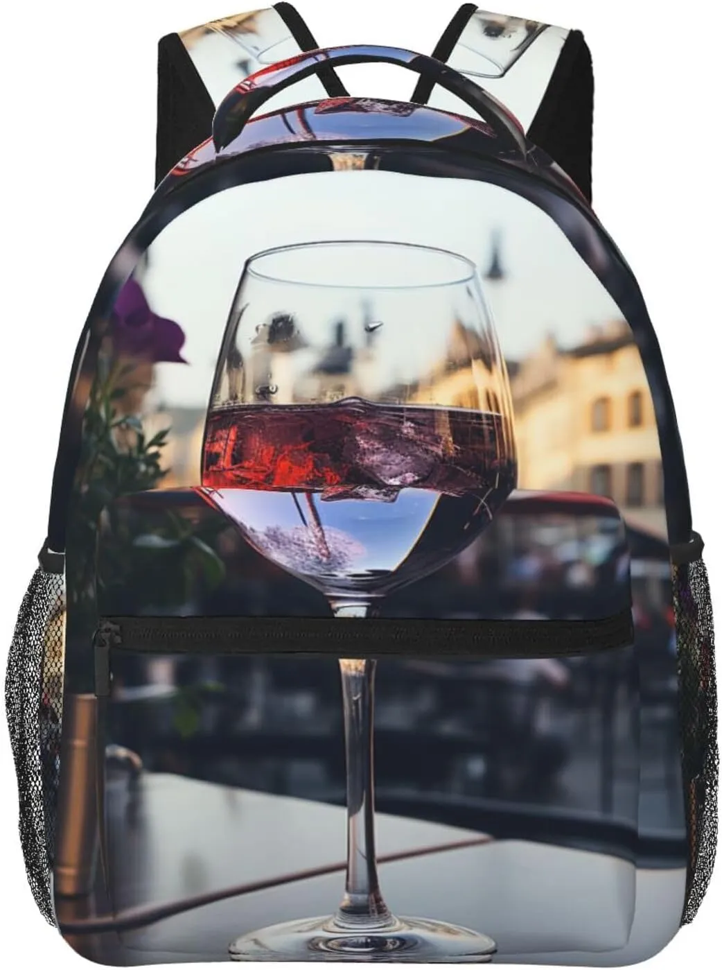 Laptop Backpack Lightweight Daypack for Men Women Wine glass Backpack Laptop Bag for Travel Hiking