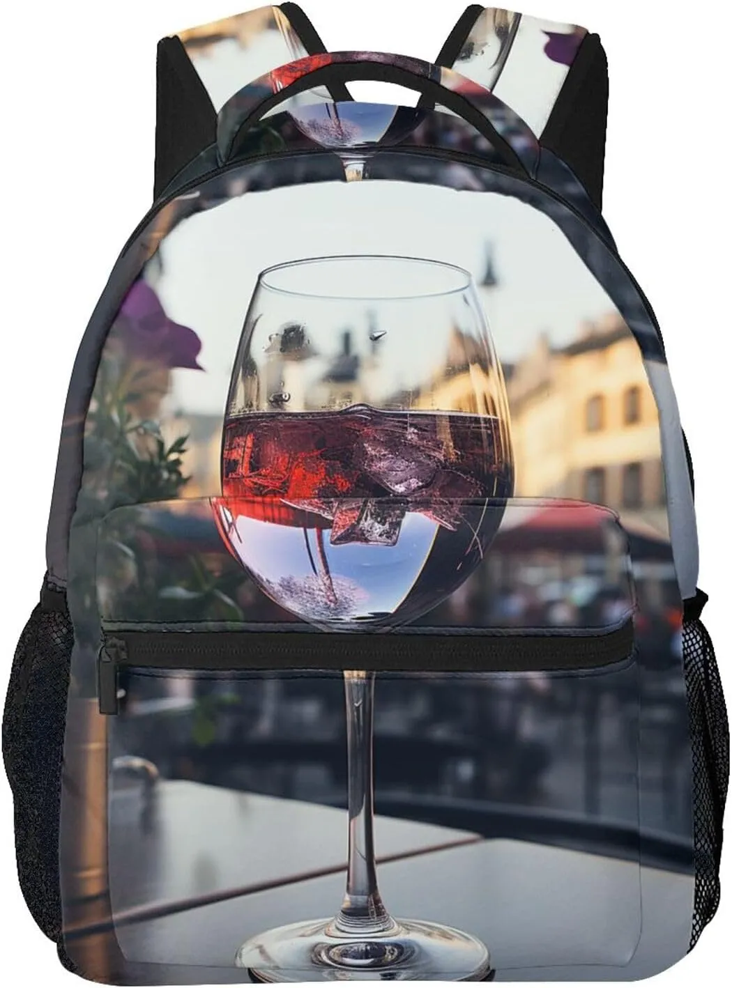 Laptop Backpack Lightweight Daypack for Men Women Wine glass Backpack Laptop Bag for Travel Hiking