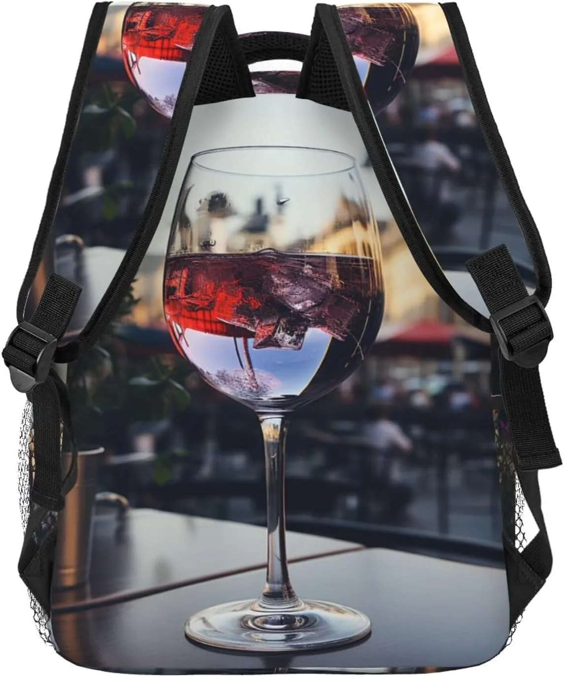 Laptop Backpack Lightweight Daypack for Men Women Wine glass Backpack Laptop Bag for Travel Hiking