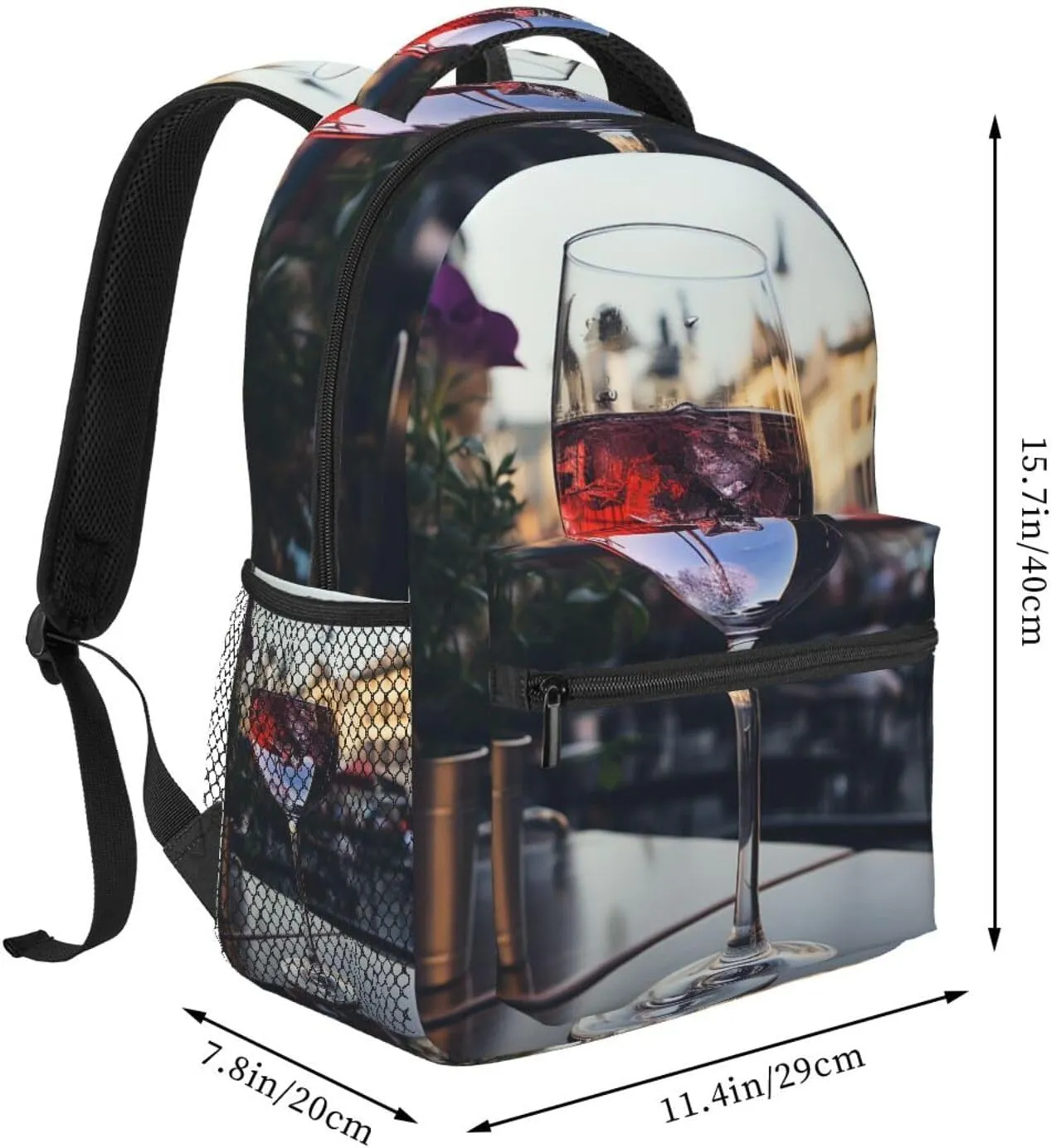 Laptop Backpack Lightweight Daypack for Men Women Wine glass Backpack Laptop Bag for Travel Hiking