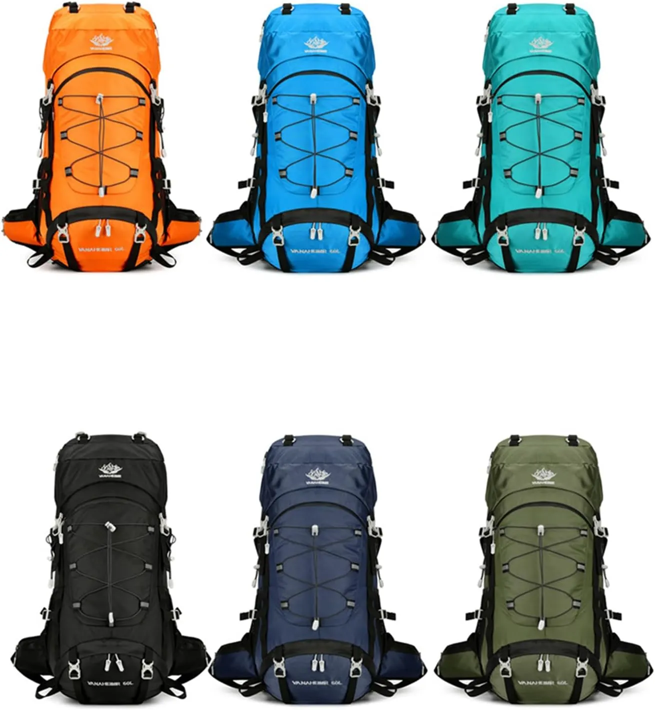 Large Capacity Outdoor Hiking Camping Sports Backpack 60L Durable Climbing Rucksack for Women Men