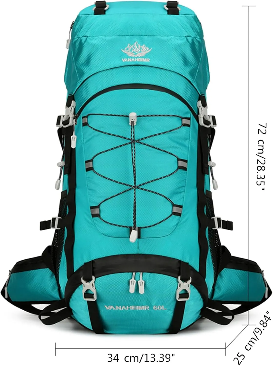 Large Capacity Outdoor Hiking Camping Sports Backpack 60L Durable Climbing Rucksack for Women Men