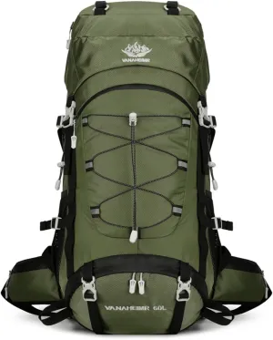 Large Capacity Outdoor Hiking Camping Sports Backpack 60L Durable Climbing Rucksack for Women Men