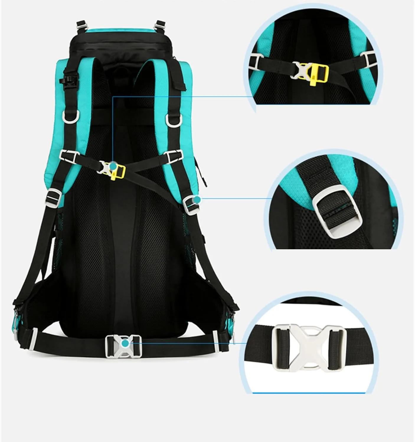 Large Capacity Outdoor Hiking Camping Sports Backpack 60L Durable Climbing Rucksack for Women Men