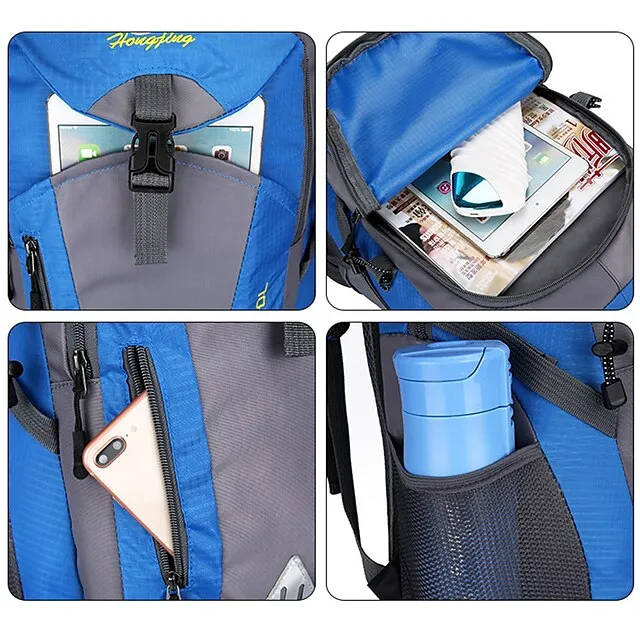 Large Capacity Waterproof Polyester Backpack for Hiking, Travel, and School - Durable and Versatile for Students and Outdoor Enthusiasts, Back to School