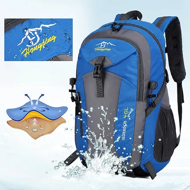 Large Capacity Waterproof Polyester Backpack for Hiking, Travel, and School - Durable and Versatile for Students and Outdoor Enthusiasts, Back to School
