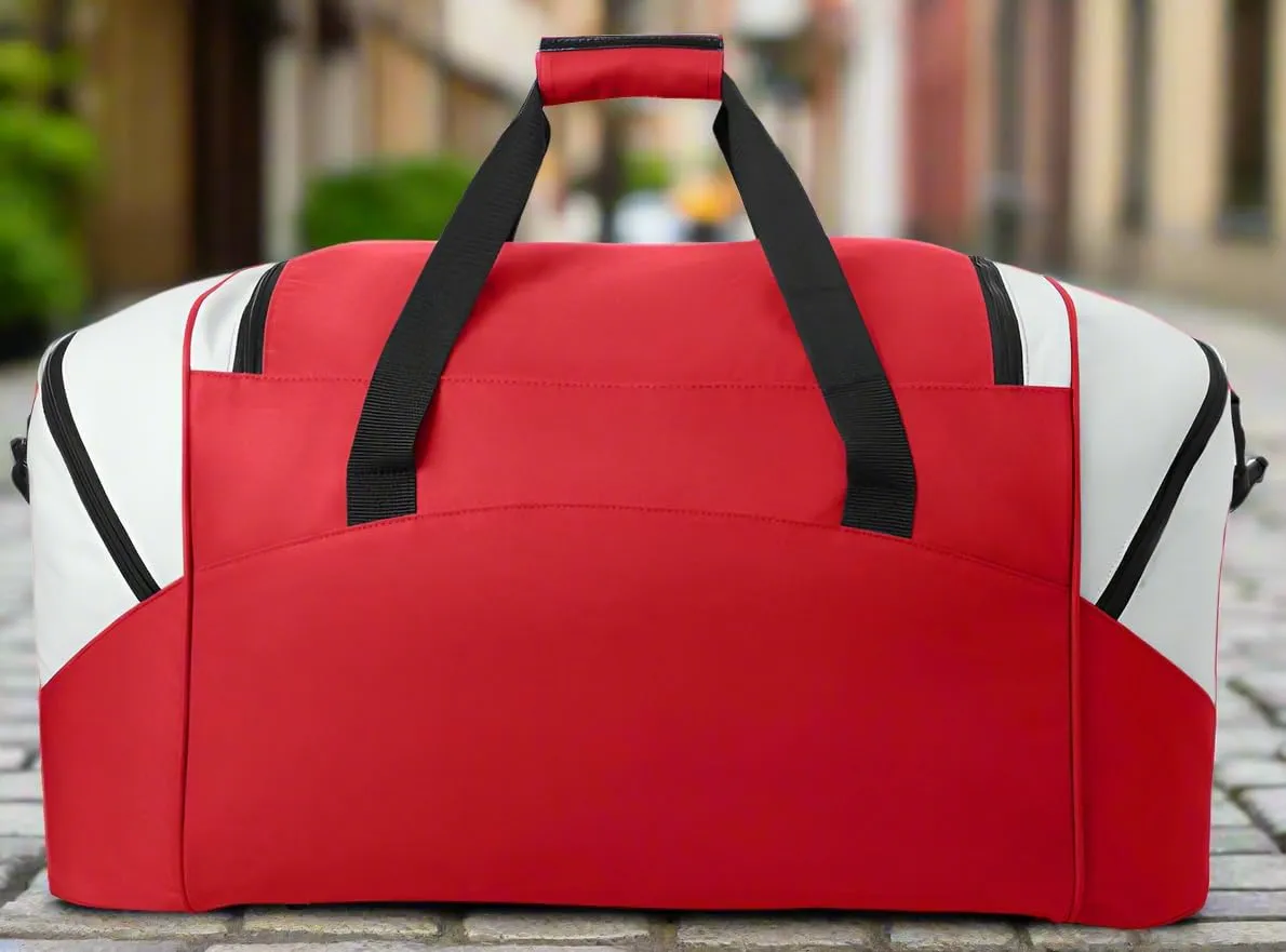 LARGE Nebraska Huskers Duffel Bag University of Nebraska Suitcase or Gym Bag For Men Or Her (Red)