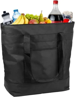 Lebogner 5 Gallon Capacity Vacation Cooler Bag, Polyester, Collapsible Travel Carry Basket, Ideal for Hot or Cold Food with Zipper Closure