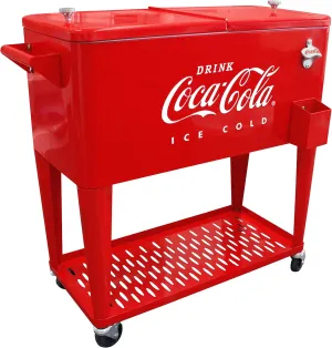 Leigh Country CP 98126 80 Quart Coca-Cola Cooler with Grated Tray, Red