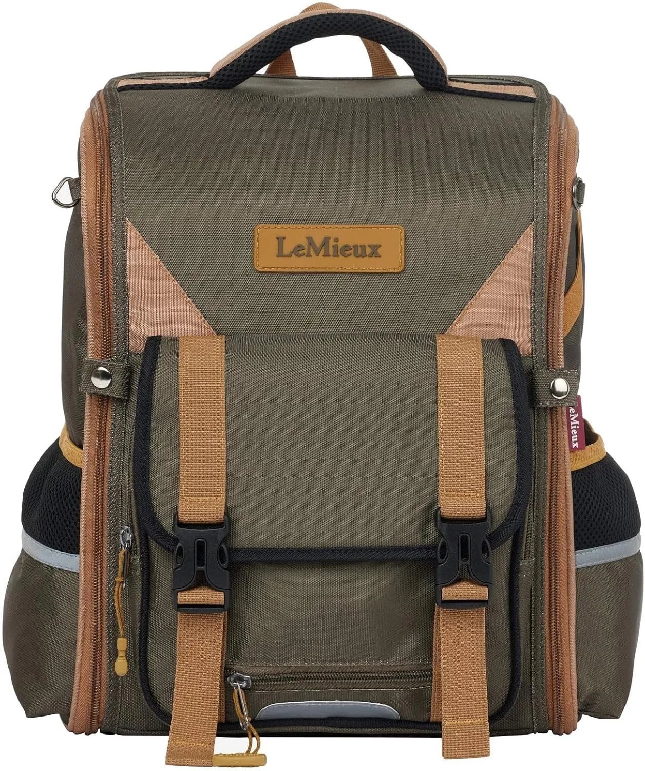 LeMieux Young Rider Backpack - Lots of Internal & External Pockets - Padded Shoulder Straps & Grab Handle - Wipe Clean Outer & Reflective Details - Alpine