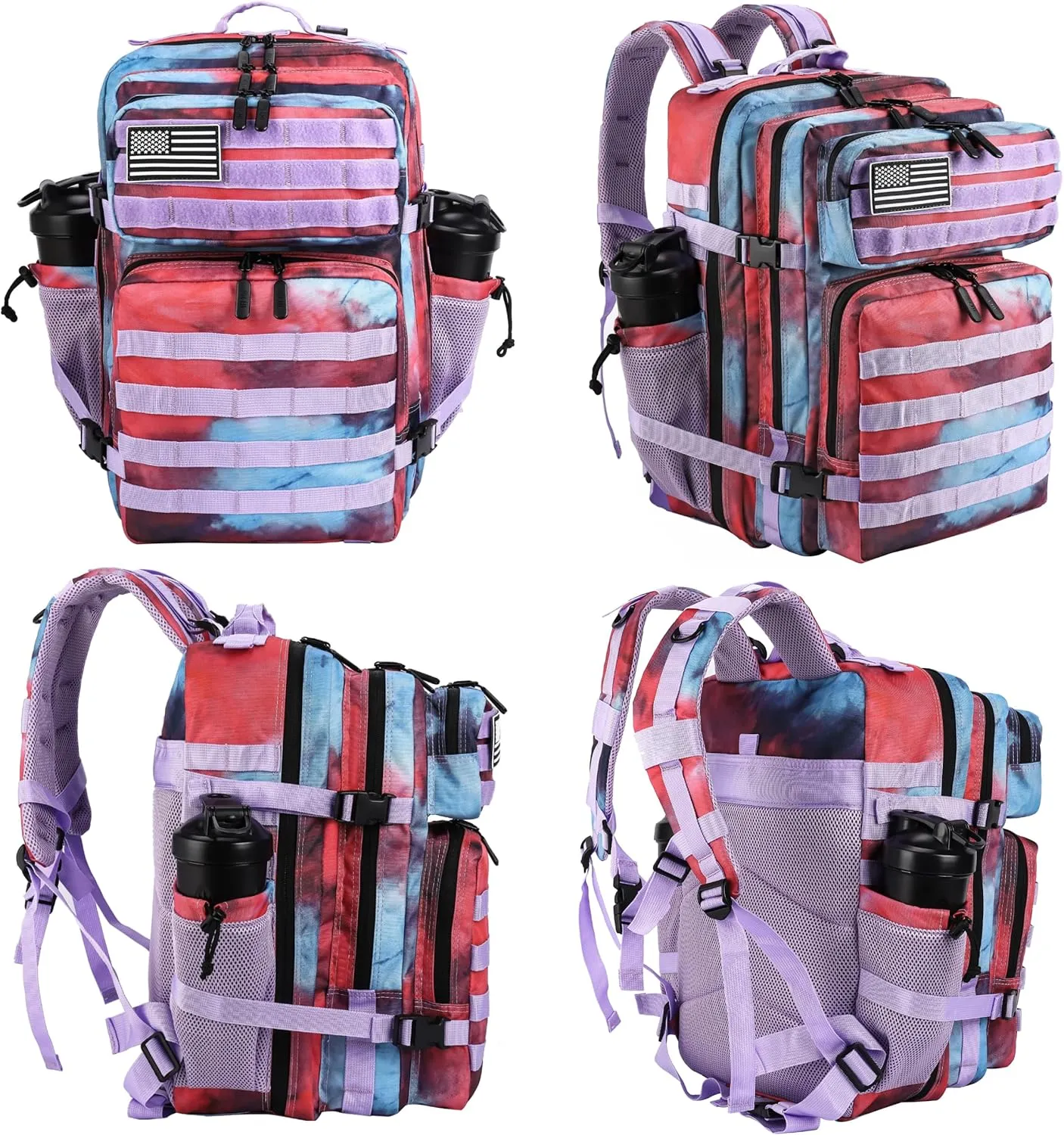 LHI Military Tactical Backpack for Men and Women 45L Army 3 Days Assault Pack Bag Large Rucksack with Molle System