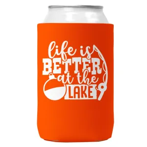 Life is Better at the Lake Can Coozie Cooler for 12oz Cans