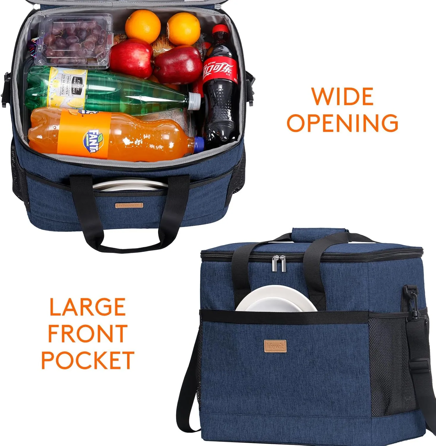 Lifewit Cooler Bag 30/50/60 Cans Collapsible and Insulated Large Lunch Bag Leakproof Soft Cooler Portable Tote for Camping/BBQ/Family Outdoor Activities