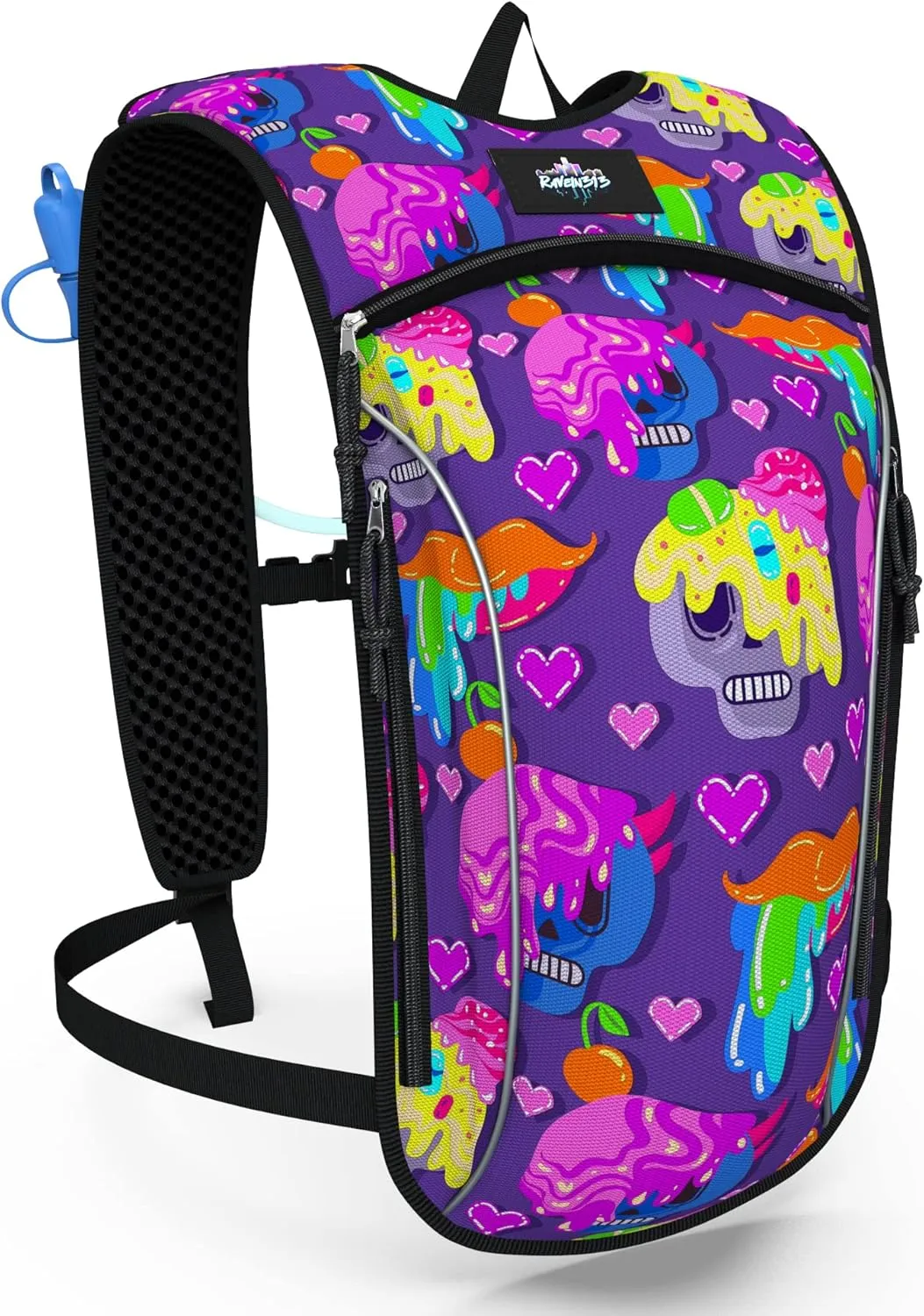 Light Weight Hydration Backpack - 2L Bladder Included - Great for Festivals, Backpacking, Hiking, Mountain Biking, Outdoors Activities.