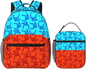 Lightweight Hiking Daypacks Backpack With Lunch Box Sets Adjustable Shoulder Straps, Black1