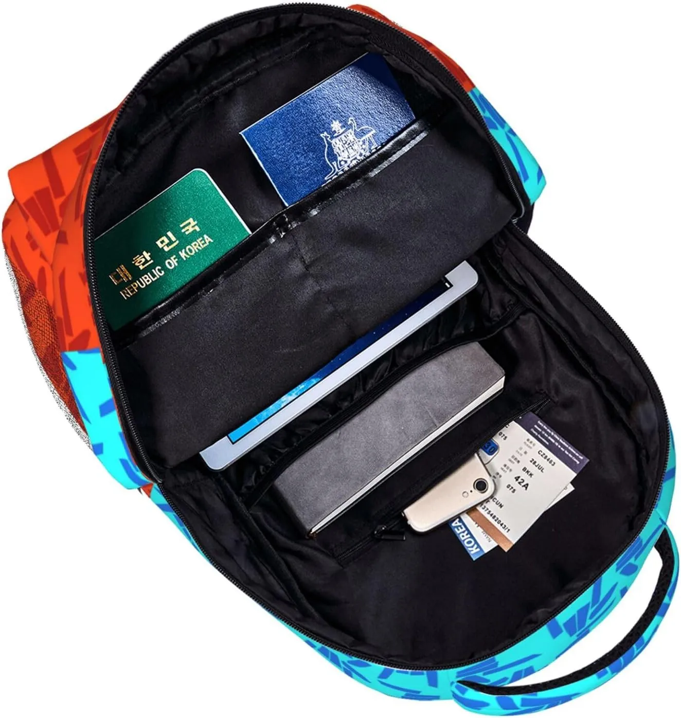 Lightweight Hiking Daypacks Backpack With Lunch Box Sets Adjustable Shoulder Straps, Black1